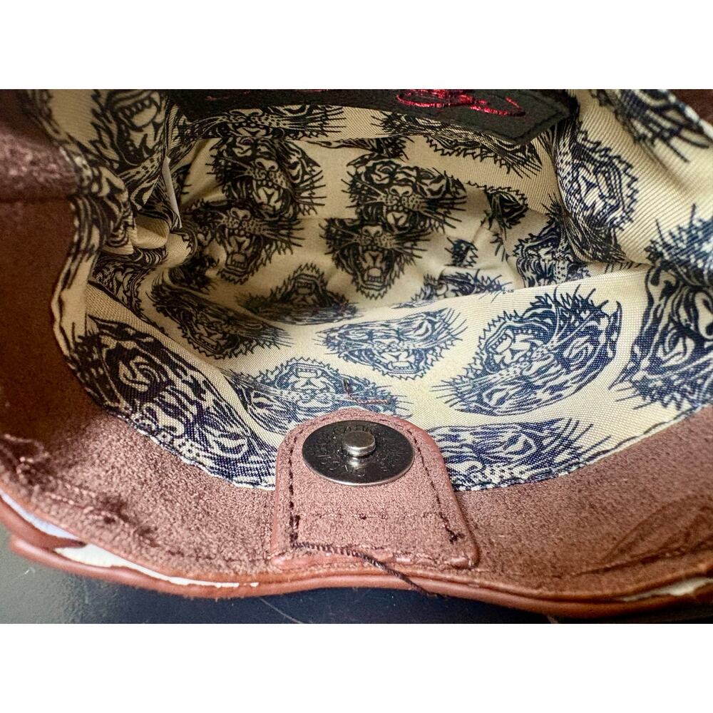 NWT - Stylish Ed Hardy Mini Brown Crossbody Bag - Picture 9 of 10